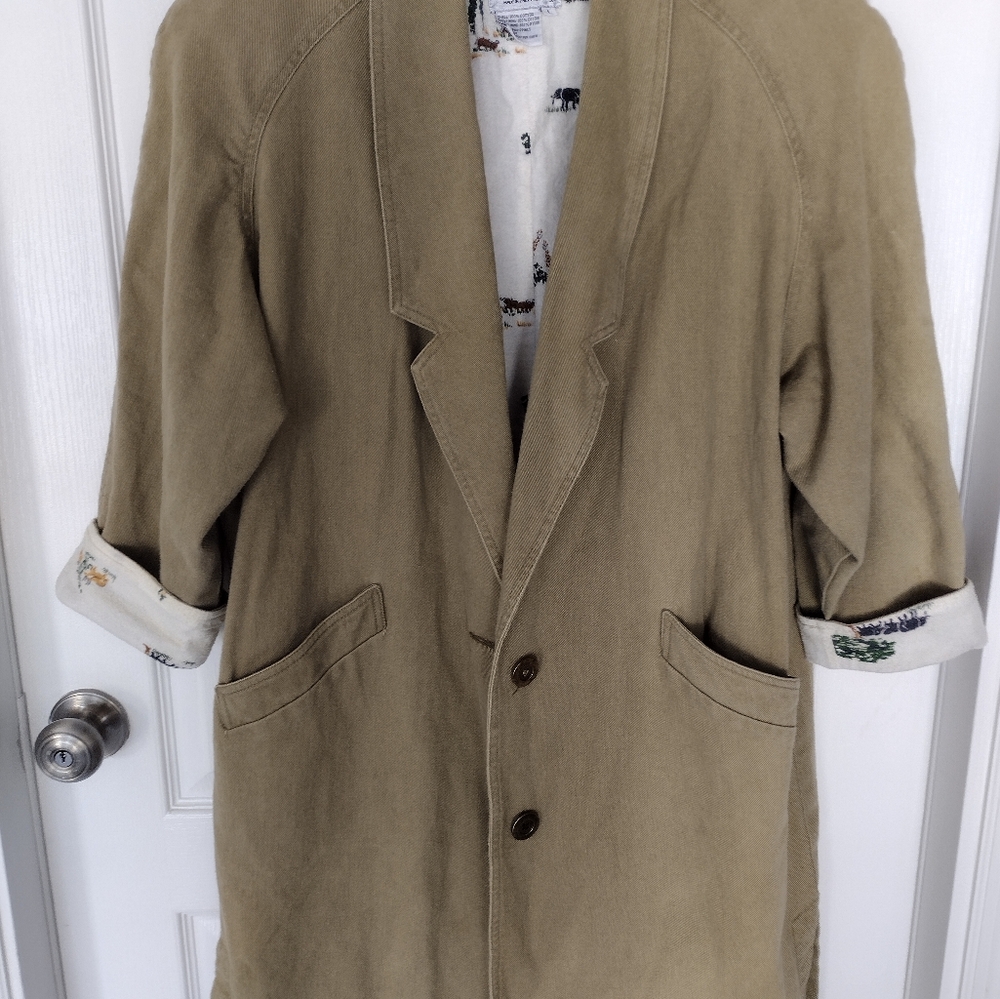 Vintage S.B.II By BIttermen Coat Size L. 100% Cotton. - Picture 10 of 16